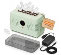 Portable Ice Cube Maker Dual Power, 12V DC Mini Ice Maker, Makes 12 Cubes in 15 Minutes, Perfect for Home Kitchen, Camping, Road Trips, 16 Cubes Total