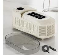 Portable Ice Cube Maker, Dual Power Ice Making Mode, Mini Ice Maker Machine Counter Top for Home, Automatic Ice Box for Family, Office, Camping, Car, 8 Ice Cubes in 10 Minutes, white Home-power-cable