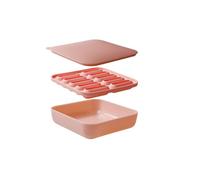 Portable Ice Cube Maker, Long Stick Ice Tray, Silicone ICES Cube Mold with Lid and Storage Container, Leakproof Easy Release ICES Maker for Water Bottles (Pink)