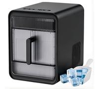 Portable Ice Maker 120W, 1.5L Countertop Ice Machine with Scoop & Basket, Makes 12 Cubes in 8-15 Mins, Self-Cleaning, Ideal for Home, Office, Party, Bar