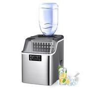 Portable Ice Maker, 77 lbs Per Day, Self-Cleaning Countertop Machine for Home Kitchen Bar Office, Stainless Steel Finish, Efficient Ice Production