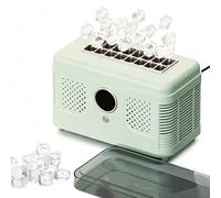 Portable Ice Maker, Compact Countertop Machine for Home, Office & Travel, Makes 12/16 Ice Cubes in 15-20 Minutes, Includes Car Cable, Efficient & Easy to Use