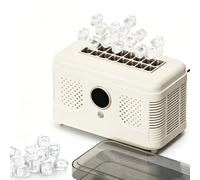 Portable Ice Maker, Compact Countertop Machine for Home, Office & Travel, Makes 12/16 Ice Cubes in 15-20 Minutes, Includes Car Cable, Efficient & Easy to Use