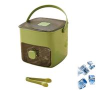 Portable Ice Maker - Compact Countertop Machine with Ice Bin and Storage Drawer, One-Touch Operation for Home, Office and Outdoor Use