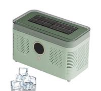 Portable Ice Maker, Countertop Ice Maker Machine with 12 Cubes In 15-20 Mins, Low Noise, Compact Design for Home, Office, Car, Camping & Travel green home-use