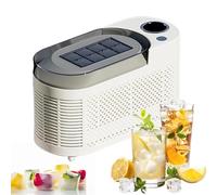 Portable Ice Maker Machine - 8 Cubes in 10 Minutes, One-Touch Start, Compact Countertop Design for Home, Office, Bar, RV & Parties (12V DC/AC)