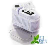 Portable Ice Maker Machine, Clear Ice Cube Maker, 8 Cubes in 10 Minutes, One-Touch Start & Top-Fill Water Tank, Ultra-Compact for Office, Car, Travel & Outdoors