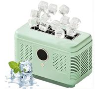 Portable Ice Maker Machine, Compact Desktop Ice Maker with 12 Cubes in 10-15 Mins, Ideal for Home, Office, Camping, RV, and Travel