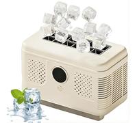 Portable Ice Maker Machine, Compact Desktop Ice Maker with 12 Cubes in 10-15 Mins, Ideal for Home, Office, Camping, RV, and Travel