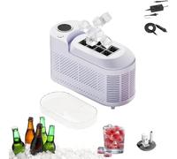 Portable Ice Maker Machine, Compact Mini Ice Maker for Home & Travel, Makes 8 Cubes in 10-15 Minutes, 12V Car Compatible, Ideal for Office, Camping & RV