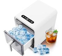 Portable Ice Maker Machine, White, Fast Ice Making in 10 Minutes, 12 Pieces per Cycle, Countertop Ice Cube Maker with Digital Control Panel