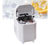 Portable Ice Maker, Self-Cleaning Bullet Ice Machine, Smart Button Panel, 1.3L Water Tank, 9 Ice Cubes in 6-8 Mins, for Home, Kitchen, Office, Bar