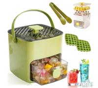 Portable Ice Maker with Lid and Storage Box 48 Ice Cubes, 2026 New Ice Cube Machine, Ices Cube Container with Hidden Handle, Removal at the Touch of a Button, Always at Hand(A)