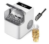 Portable Ice Maker with Quick 6-Minute Ice Production, Detachable Basket, and LED Touch Display for Home, Office, and Outdoor Use
