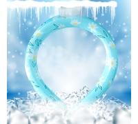 Portable Ice Ring, Neck Cooling Tube, Wearable Cooling Neck Cooler for Summer Heat, Cooling Starts at 28°C, Relief for Hot Flashes and Fever Smart Ice Neckband for Summer, Hot Weather (B)