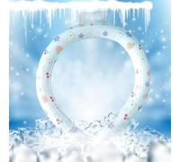 Portable Ice Ring, Neck Cooling Tube, Wearable Cooling Neck Cooler for Summer Heat, Cooling Starts at 28°C, Relief for Hot Flashes and Fever Smart Ice Neckband for Summer, Hot Weather (E)