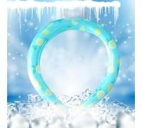 Portable Ice Ring, Neck Cooling Tube, Wearable Cooling Neck Cooler for Summer Heat, Cooling Starts at 28°C, Relief for Hot Flashes and Fever Smart Ice Neckband for Summer, Hot Weather (A)