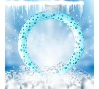 Portable Ice Ring, Neck Cooling Tube, Wearable Cooling Neck Cooler for Summer Heat, Cooling Starts at 28°C, Relief for Hot Flashes and Fever Smart Ice Neckband for Summer, Hot Weather (C)
