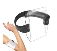 Portable ID Ticket Bracer - Polyester Belt Pocket, Clear Rubber Shield, Durable Weatherproof Identification Band | Accessory for Travel School Conference Event Warehouse Workers Active Men