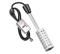 Portable Immersion Water Heater 2500W, Submersible Bucket Heater with Thermostat & LED Temperature Display, Dry Burn Protection, Fast Heating for Bathtub, Hot Tub, Camping, RV & Ho Thermostatic model