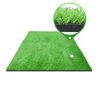 Portable Indoor/Outdoor Golf Game Mat, Golf Hitting Mat With 2 Rubber Tees For Indoor Outdoor Practice Green Multiple Sizes Portable Collapsible Pack Of 2(3x3ft-1x1m)