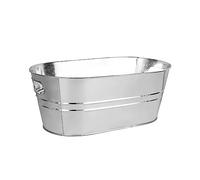 Portable Indoor Outdoor Ice Bucket Galvanized Beverage Tubs Insulated Drink Tub 15 Liter Large and Wine Chiller Cold Beer for Home Parties Party
