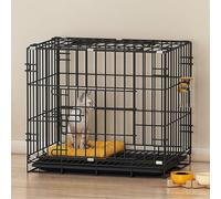 Portable Indoor Pet Cage with Tray, Foldable & Stress-Free Space for Exercise, Safe & Versatile Pet Playpen(B,XL)