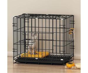 Portable Indoor Pet Cage with Tray, Foldable & Stress-Free Space for Exercise, Safe & Versatile Pet Playpen(B,XL)