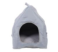 Portable Indoor Pet House Cat Cave Cozy Spacious Cat Hideaway Bed Soft Comfortable All Seasons for Small Large Cats Dogs PP Material 23.62x20.87x17.72in (Gray)