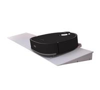 Portable Indoor Ramp Mat, Plastic Threshold/step Mat, 15-degree Sweeper Ramp Mat, With A Stable Grid Base, Cuttable, Gray, 100 * 22 * 5cm(100 * 18 * 3cm)