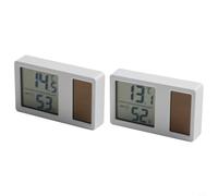 Portable Indoor Thermometer and Hygrometer Powered by Solar Energy, Electronic Temperature and Humidity Meter with Clear Display (7 * 4.3cm)