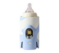 Portable Infant Bottle Warmer with 6 Customizable Heat Modes Fast Heating Function Ideal for Parents PU Substance Bottle Warmer
