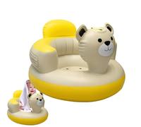 Portable Inflatable Baby Seat - Bear Pattern Aargeable Cushion, Ergonomic Support | Toddler Sit-up Pillow, PVC Leather Chair, Travel Friendly Floor Sofa, Comfortable Travel Chair for a Kids Da