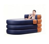 Portable Inflatable Bathtub with Wireless Pump SPA-Grade Comfort Thickened PVC Foldable Design for Home, Apartment, Camping, Travel Relaxation(Orange,160 x 84 x 65cm)