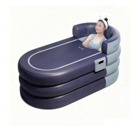 Portable Inflatable Bathtub with Wireless Pump SPA-Grade Comfort Thickened PVC Foldable Design for Home, Apartment, Camping, Travel Relaxation(Blue,160 x 84 x 65cm)