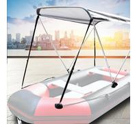 Portable Inflatable Boat Bimini Top Canopy for Kayaks & Canoes Aluminum Frame UV Protection Easy Setup Lightweight & Compact Design for Outdoor Adventure