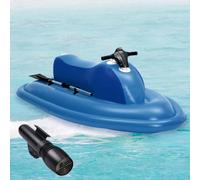 Portable Inflatable Jet Ski With 500w Motor | Adjustable 10-speed Thrust | 130min Battery Life | Dual Stabilizing Fins For Lakes & Coastal Waters with Thruster One Size