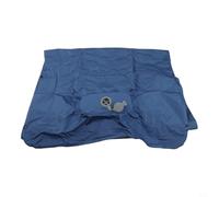 Portable Inflatable Sleeping Pad with Foot Activation - Polyester Pongee Composite for Ground Insulation and Support (Navy blue)