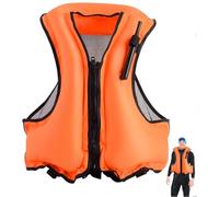 Portable Inflatable Snorkel Vest for Adults Adult Life Jacket Belt Strap Buoyancy Vest Compact Swimming Safety Jacket for Paddleboarding, Kayaking, Fishing, All Watersports A