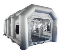 Portable Inflatable Spray Cabin Tent 4 x 2.5 x 2.2 m, Oxford Fabric PVC Car Paint Cabin with Transparent Window for Car Painting and Repair of Motorcycles
