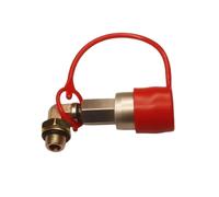 Portable Inflation Valve, 90 Degree Brass Elbow, Lockable Air Intake, Dust Cap Connector, Heavy Duty Tire Inflation Adapter for Semi Trailers Construction Mining Industrial Equipment 9x3x3cm