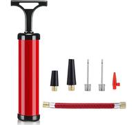 Portable Inflator Ball Pump Air Pump Inflator Kit with Needle, Nozzle, Extension Hose for Basketball Football Volleyball Rugby Balloons other Inflatable Set