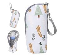 Portable Insulated Baby Bottle Warmer Bag with Rope - Waterproof Thermal Travel Bag for Backpack and Stroller (Enchanted Forest)