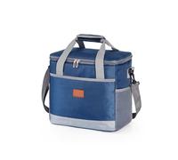 Portable Insulated Cooler Bag, Multi-Functional Tote with Side Pockets, Waterproof, 3-6 Hours, for Shopping Work Picnic Camping, Hand-Carry/Shoulder-Carry/Crossbody,15L,Blue