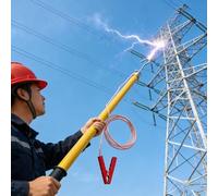 Portable Insulated Discharge Stick, High Voltage Safety Rod for Electrical Discharging, Substation Maintenance and Power Line Testing