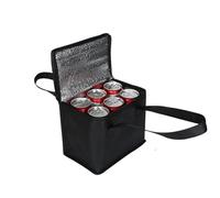 Portable Insulated Lunch Cooler Bag | Folding Thermal Picnic Ice Pack and Drink Carrier for Beer Delivery for Food & Grocery Delivery Bag Hold(Small Black)