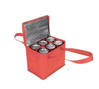 Portable Insulated Lunch Cooler Bag | Folding Thermal Picnic Ice Pack and Drink Carrier for Beer Delivery for Food & Grocery Delivery Bag Hold(Small Red)