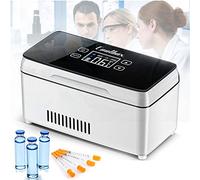 Portable Insulin and Medication Fridge, LED Display Medicine Refrigerator Drug Reefer 2-8°C for Travel Car Medicine Refrigerator, Battery Working 8 Hours,Withoutbattery