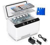 Portable Insulin Cooler Mini Fridge with LED Display, Constant Temperature Travel Refrigerated Box, Double Layer Design