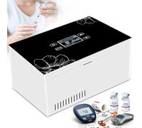 Portable Insulin Cooler Travel Case Insulin Cool Box Refrigerator Portable Insulin Cooler Refrigerated Box LCD Display Car Small Refrigerator Cold Boxes Portable Drug Reefer Drug Constant Te